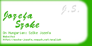 jozefa szoke business card