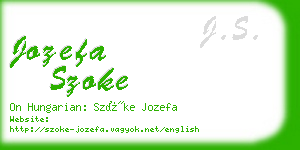 jozefa szoke business card